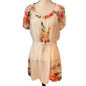 Johnny Was Floral Print Mini Dress Sz-S